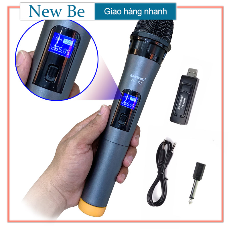 MICRO KHÔNG DÂY DAILE/ Shure/Zansong V12 Full box - Micro Karaoke Có Dây Chuyên Dụng- Hỗ trợ các thiết bị có jack cắm 3.5mm và 6.5mm