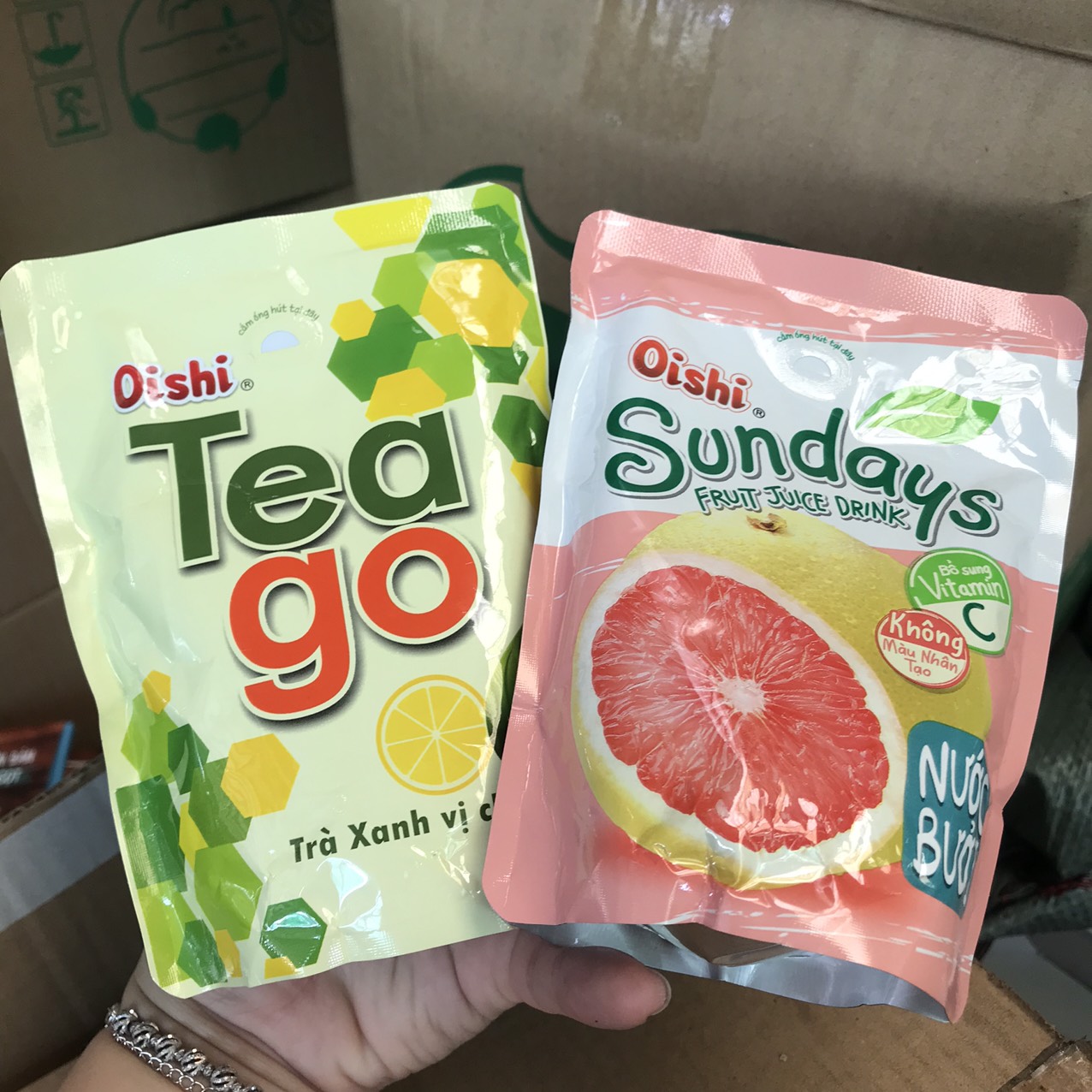 Thùng 10 gói Nước trái cây oishi siêu ngon 180ml ( Mix vị)