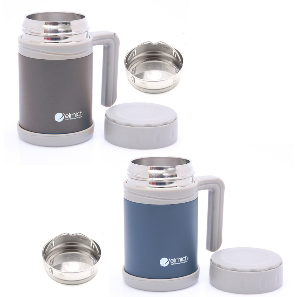 Bình giữ nhiệt nấu cháo ruột Inox 304 Elmich dung tích 500ml 2247228 có khay lọc, tay cầm, hàng hhính Hãng, Xuất Xứ CH Séc