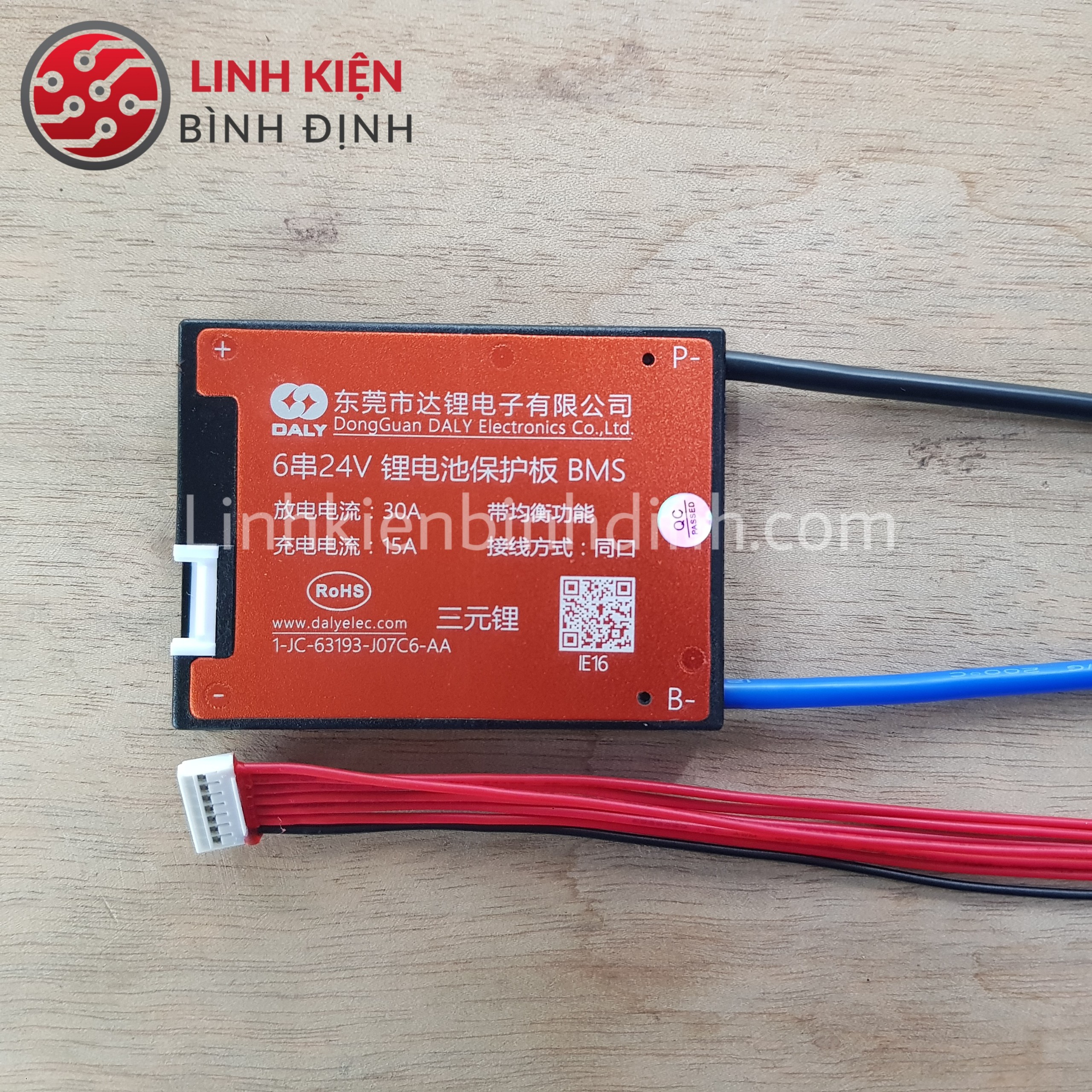 Mạch bms daly 6s 24v 30a chính hãng