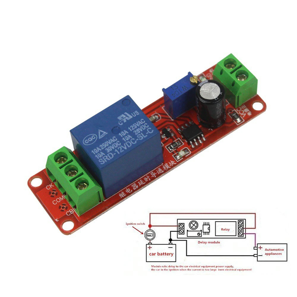 Mạch tạo thời gian trễ Đóng relay NE555