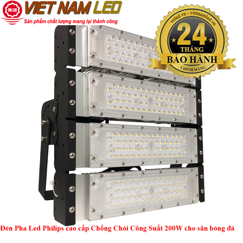 Đèn Pha Led Philips cao cấp Chống Chói Công Suất 200W cho sân bóng đá