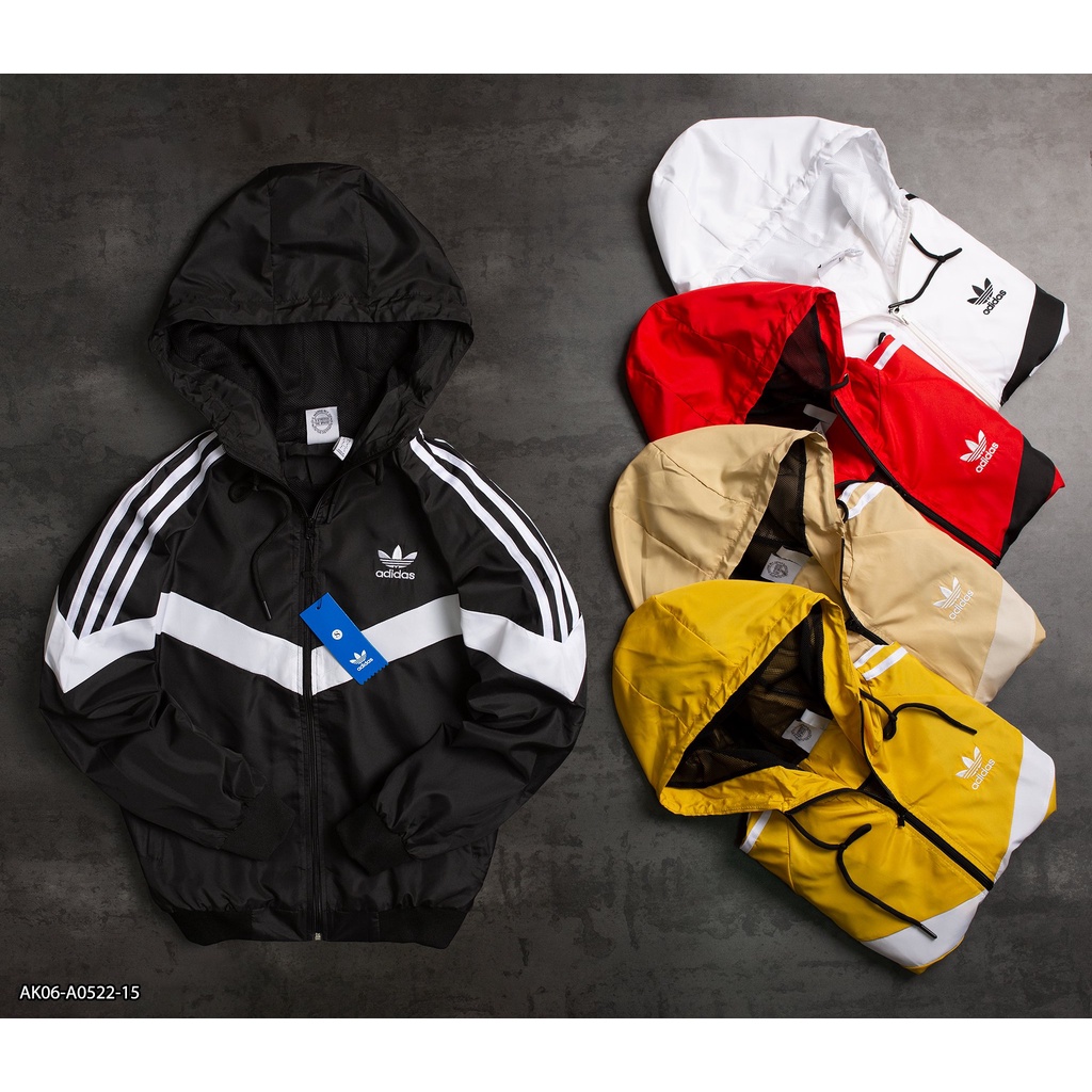 Áo khoác Adidas phối 3 sọc tay + viền trước AK06 - áo khoác nam VNXK