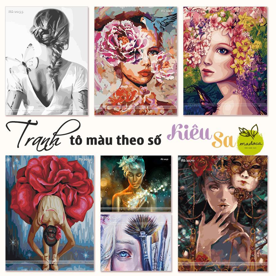 Tổng hợp tranh tô màu theo số KIÊU SA