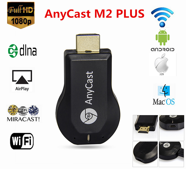 Thiết bị kết nối HDMI không dây điện thoại và TV Anycast M2 Plus (Đen)