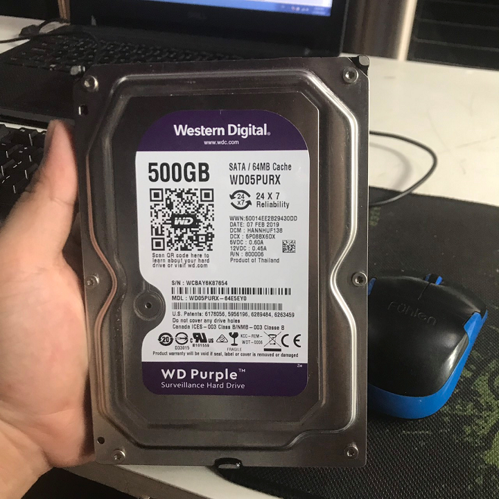 Ổ cứng HDD 500GB-HDD PC 500G WD Purple - Chuyên Camera