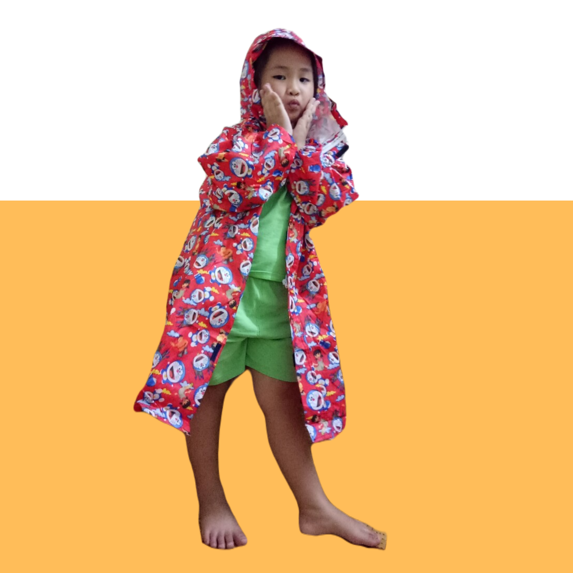 Áo mưa dây kéo trước cho bé