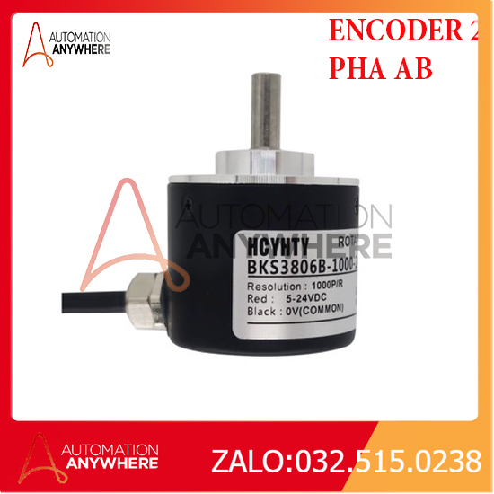 Bộ mã hóa vòng quay encoder 2 pha ab bks3806b 100 200 360 400 500 600 800 1000 1024 xung