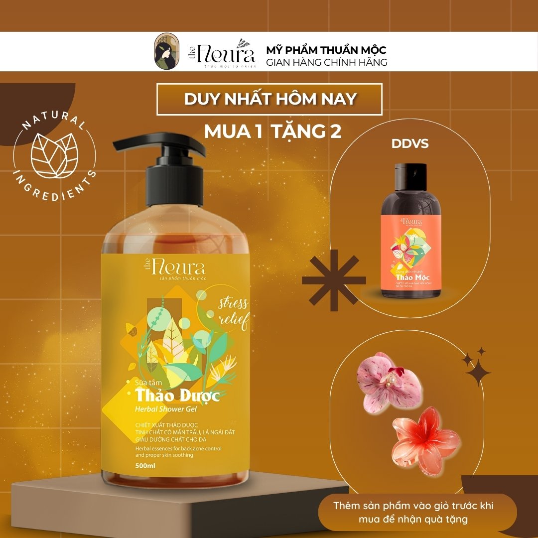 Sữa Tắm Thảo Dược The FleurA Sữa Tắm Thiên Nhiên Dưỡng Da Sữa Tắm Natural Ngăn Mụn Cơ Thể Phù Hợp Cho Bà Bầu và Cho Bé