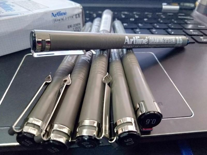 Bút vẽ kỹ thuật artline ek-236n drawing system pen ngòi 0.6m - combo 6 cây