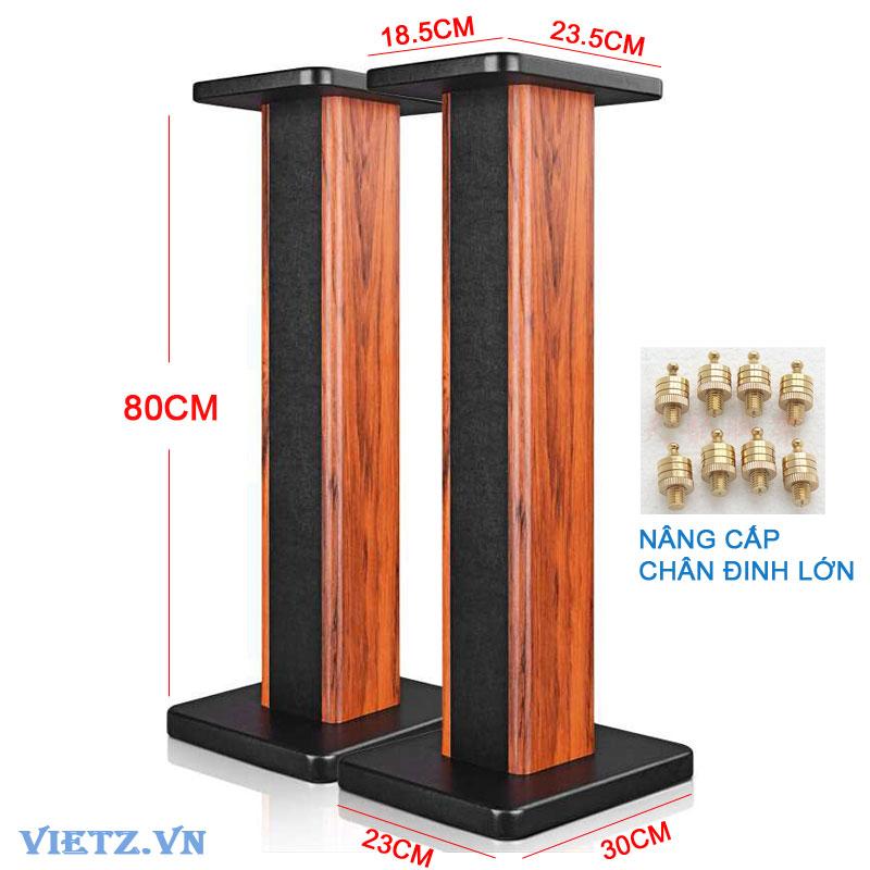 Chân loa Bookshelf MDF cao 8 tấc