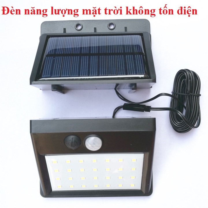 [HCM]ĐÈN NĂNG LƯỢNG MẶT TRỜI THÔNG MINH 30 LED 3 IN 1 có dây kéo dài
