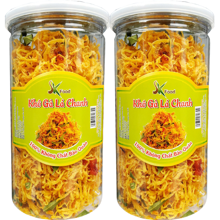 [TÙY CHỌN] COMBO 2 HŨ KHÔ GÀ LÁ CHANH ĐẶC BIỆT SK FOOD - MỖI HŨ 200G