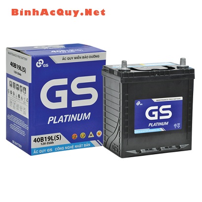 Ắc quy mf gs 40b19l dùng cho dòng oto toyota vios, toyota yaris, honda city, hondacivic, honda passport, honda crv