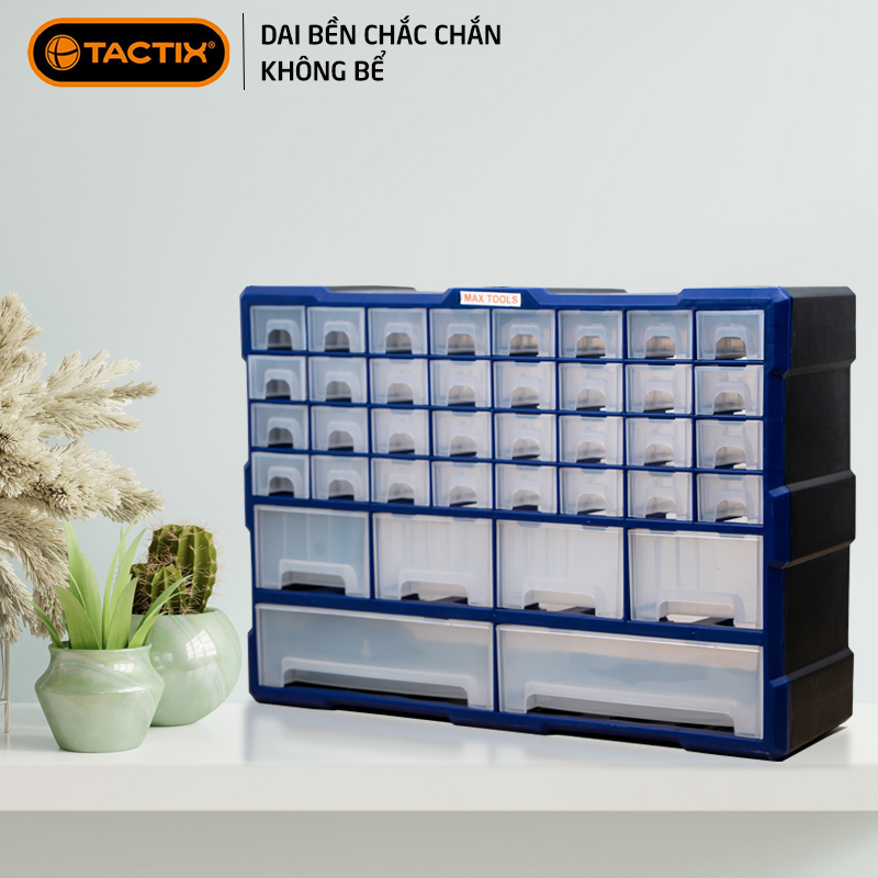[HCM]Tủ đựng linh kiện ốc vít phụ kiện điện thoại đồ chơi le go đồ DIY trang sức tiện dụng nhựa nguyên sinh 38 ngăn TACTIX A001