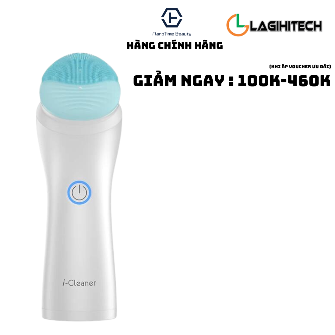 Máy rửa mặt công nghệ siêu âm 2in1 Nanotime F62Y Bảo hành 2 năm - Hàng chính hãng