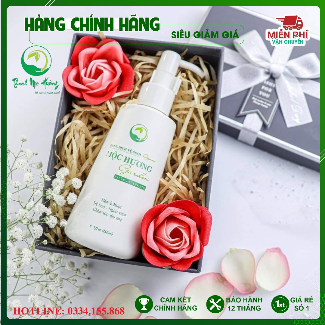 Dung dịch vệ sinh thanh mộc hương 150ml. dung dịch vệ sinh phụ nữ cao cấp mộc hương garden thanh mộc hương 120ml tặng kèm nước hoa vùng kín