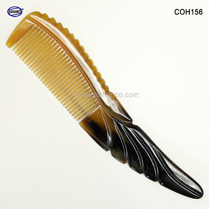 Lược sừng xuất Nhật Dáng sừng tự nhiên size XXL: 24cm - Chăm sóc tóc và da đầu bằng chất liệu tự nhiên.