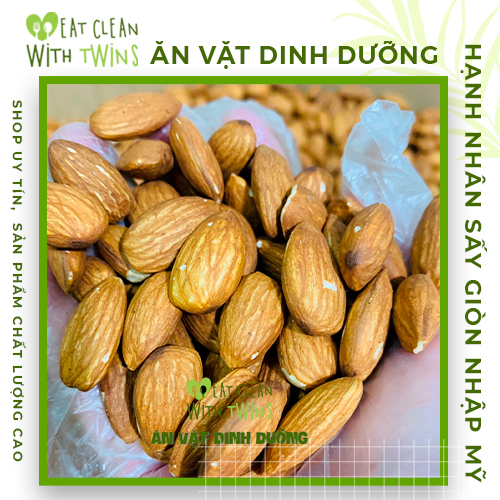 Hạt hạnh nhân sấy nhập khẩu mỹ cực giòn - bùi - béo ngậy hộp 500g