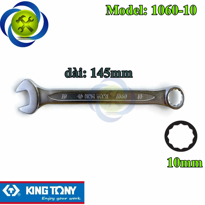 Cờ lê vòng miệng 10mm kingtony 1060-10 dài 145mm