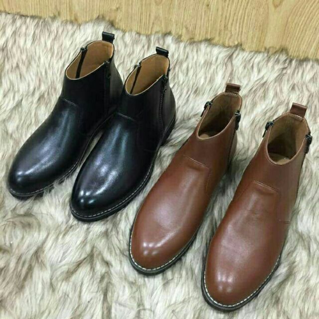 Giày boots - giày cao cổ chelsea boots da bò bảo hành 12 tháng.
