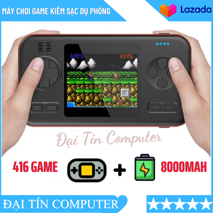 ( Bảo Hành 12 Tháng ) Máy Chơi Game Cầm Tay Kiêm Sạc Dự Phòng 2 Trong 1 Với 416 Trò Chơi Cùng Dung Lượng Pin 8000mAh Máy chơi game 4 nút - Máy điện tử cầm ta