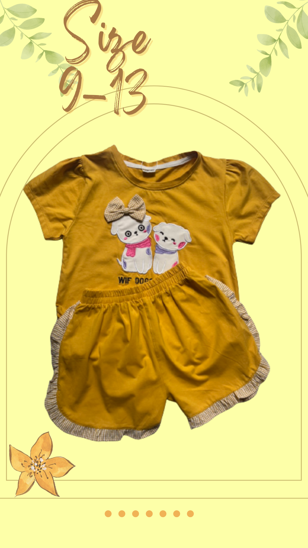 SET Bộ đùi cotton mịn thêu mèo dễ thương bé gái 25-32kg