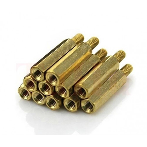 Cọc đồng nâng mạch M3 6mm, 10mm, 15mm, 20mm, 25mm, 30mm, 35mm, 40mm (Đồng)