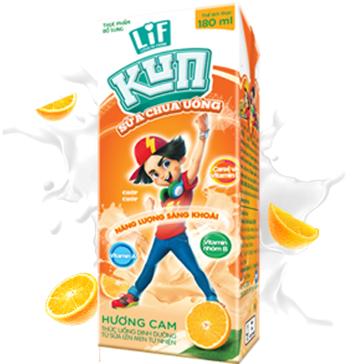 Thùng 48 hộp 110ml Sữa chua KUN cam