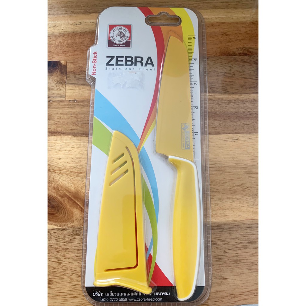 Hàng thái] dao đa năng, dao cắt thịt, rau quả có nắp đậy hiệu zebra - 100503
