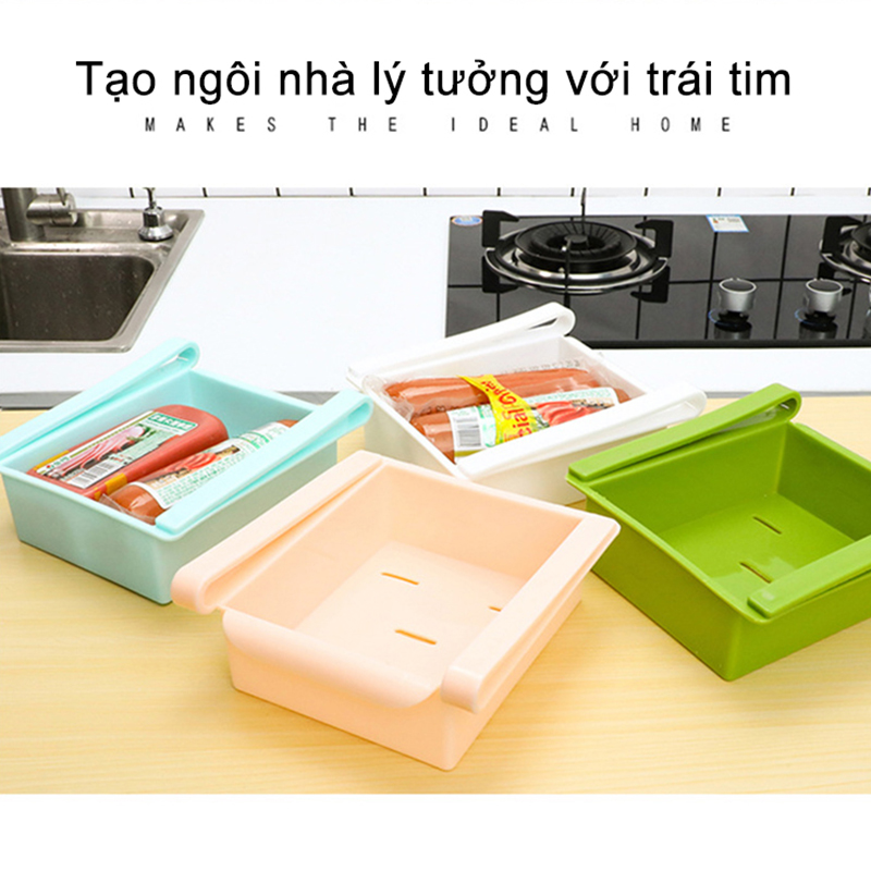 [HCM]【like-】Lớp vách ngăn tủ lạnh bếp đa năng tổ chức giá lưu trữ ngăn kéo tủ lạnh sáng tạo loại co giật giá lưu trữ phân loại giá lưu trữ tủ lạnh