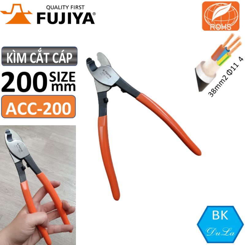 Kìm cắt cáp iv 8inch / 200mm fujiya acc-200 tiêu chuẩn nhật