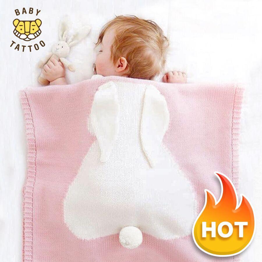 [HCM]Phong cách ba chiều tai thỏ tai Chăn len cho bé Ngủ Trưa dễ thương