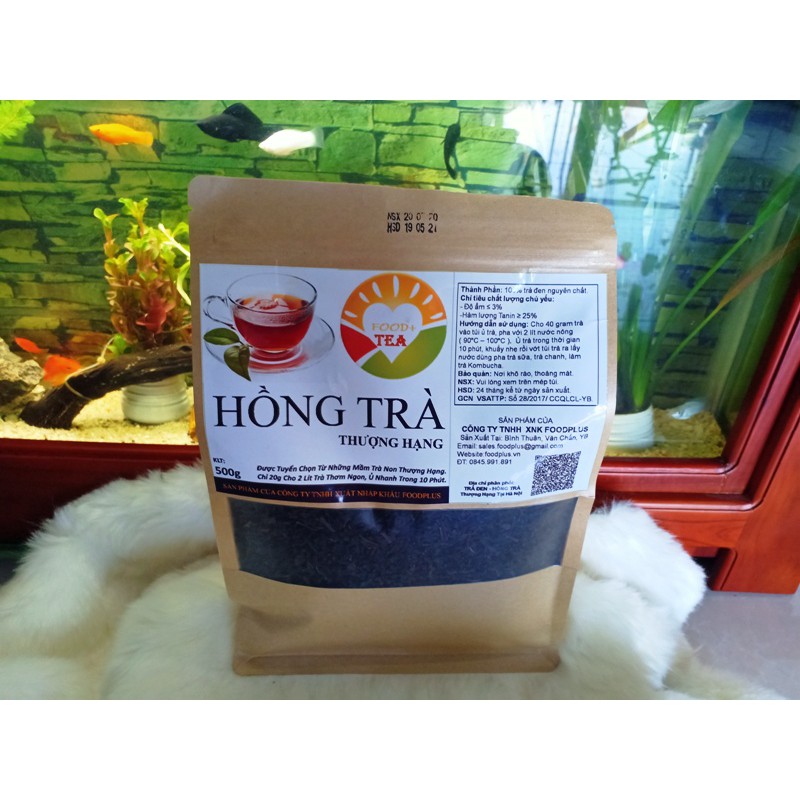 Trà đen thượng hạng pha trà sữa, làm trà kombucha 500g food+tea.