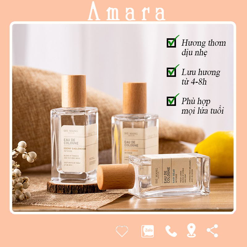 Nước Hoa Shimang Vuông Nắp Gỗ Bản Cao Cấp Eau De Colonge EDP 50ml,Nước Hoa Cho Cả Nam Và Nữ Nội Địa Trung
