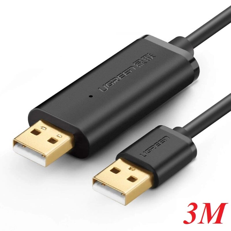Ugreen 20226 3m màu đen cáp usb 2.0 kết nối + truyền dữ liệu máy tính us166