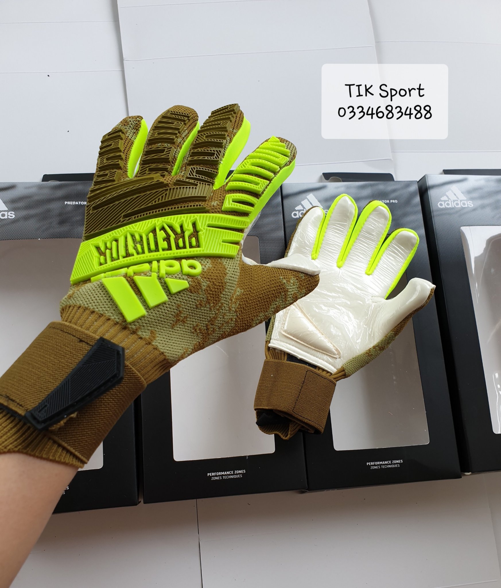 Găng tay thủ môn cao cấp, dính bóng size 7,8,9,10