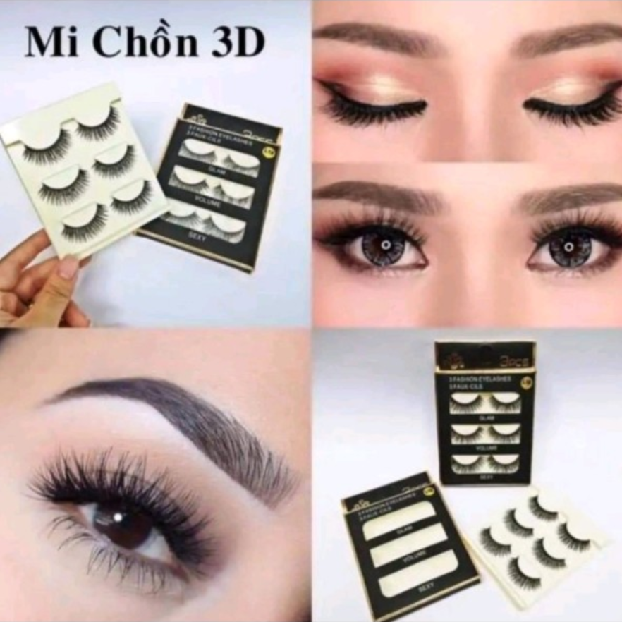 Hộp 3 cặp mi chồn siêu đẹp 3 faux-cils