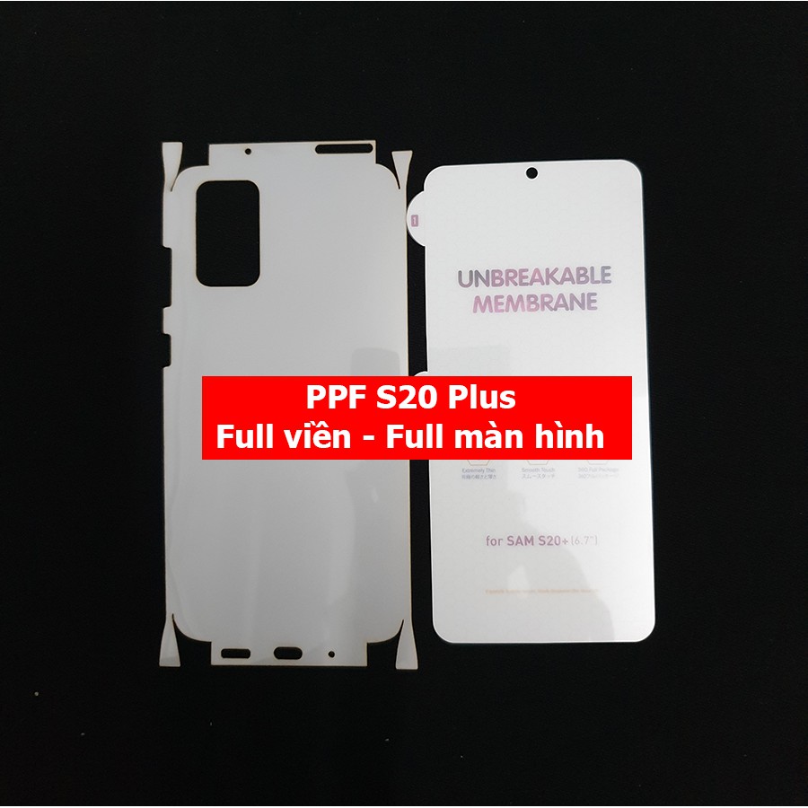 Combo PPF 2 mặt full viền chống xước Galaxy S20 Plus