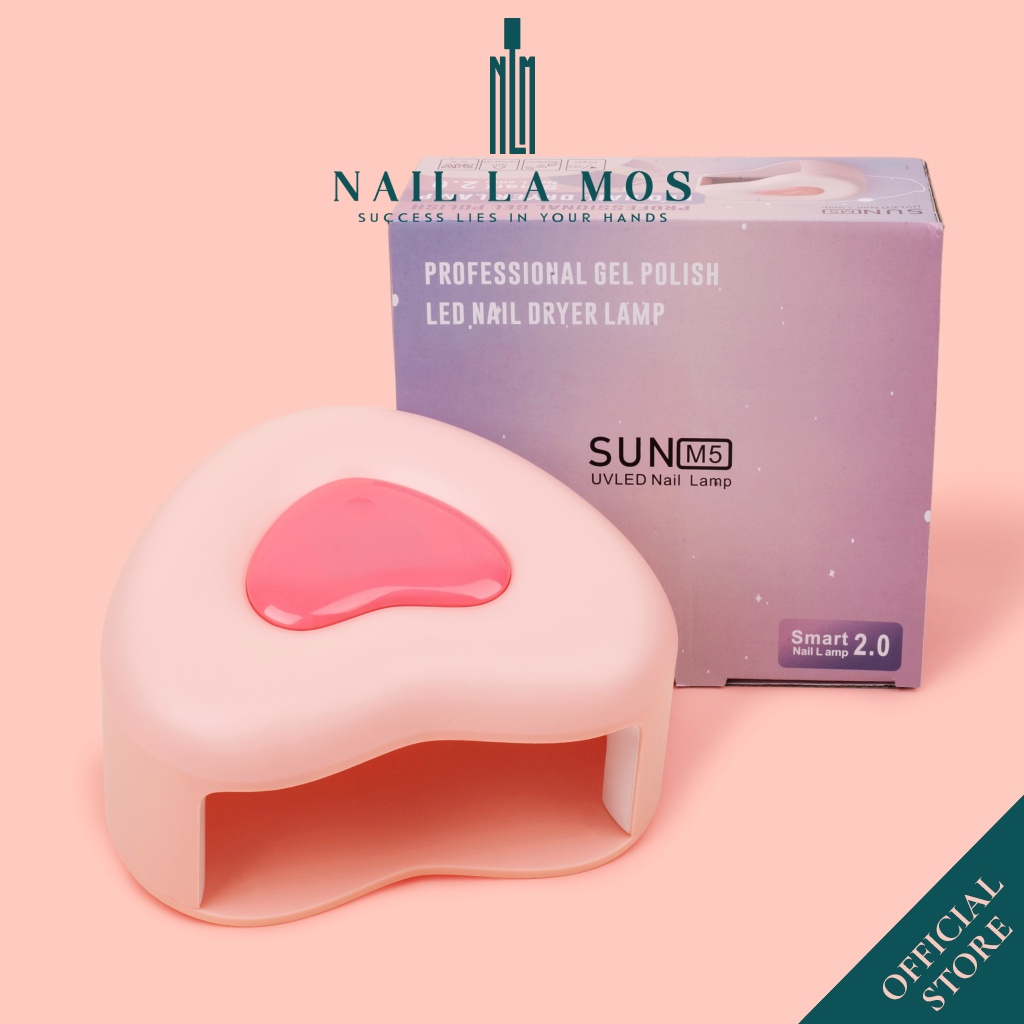 Máy hơ gel Sun M5 chính hãng 280W 53 bóng đèn - Máy hơ hình trái tim nhỏ gọn dễ thương