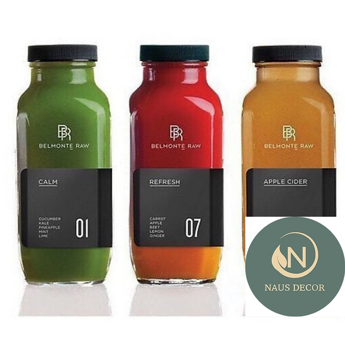 Combo 10 chai thủy tinh 350ml - nắp nhựa đựng sữa- nước ép cao cấp-naus