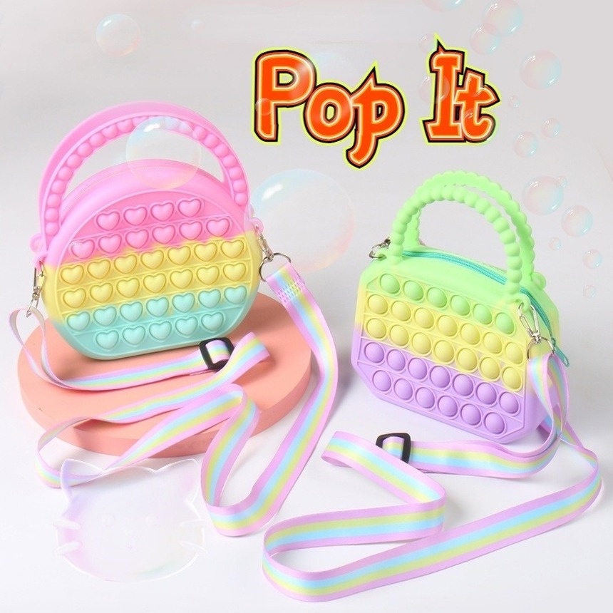 COD Pop it Bag Túi xách màu sắc cầu vồng cỡ lớn dành cho trẻ em yjteam66.vn