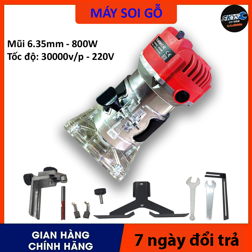 Máy soi gỗ, máy phay, máy soi gỗ cầm tay, máy phay gỗ cực bền bỉ, công suất cao 800w, etop 3706