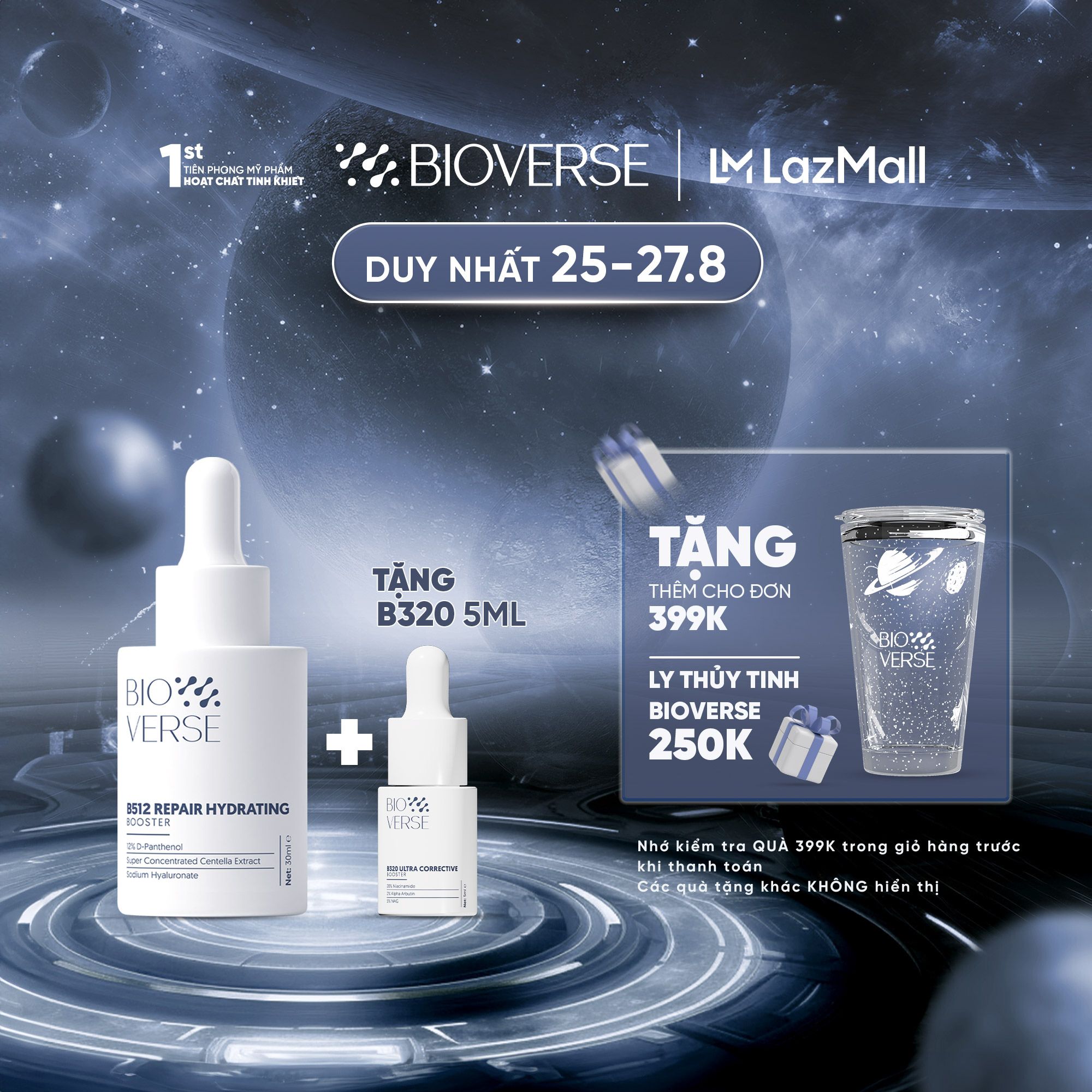 Tinh chất b5 12% phục hồi da cấp ẩm bioverse b512 repair hydrating booster 30ml