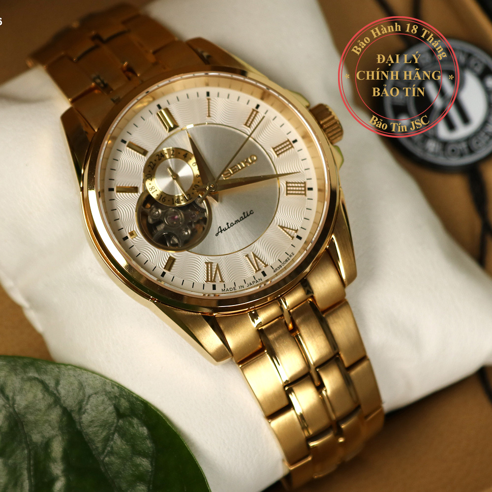 { ĐỒNG HỒ BẢO TÍN SHOP SỊN } Đồng Hồ Nam Seiko Thiết Kế Lộ Tim Automatic + Thẻ Bảo Hành 18 Tháng