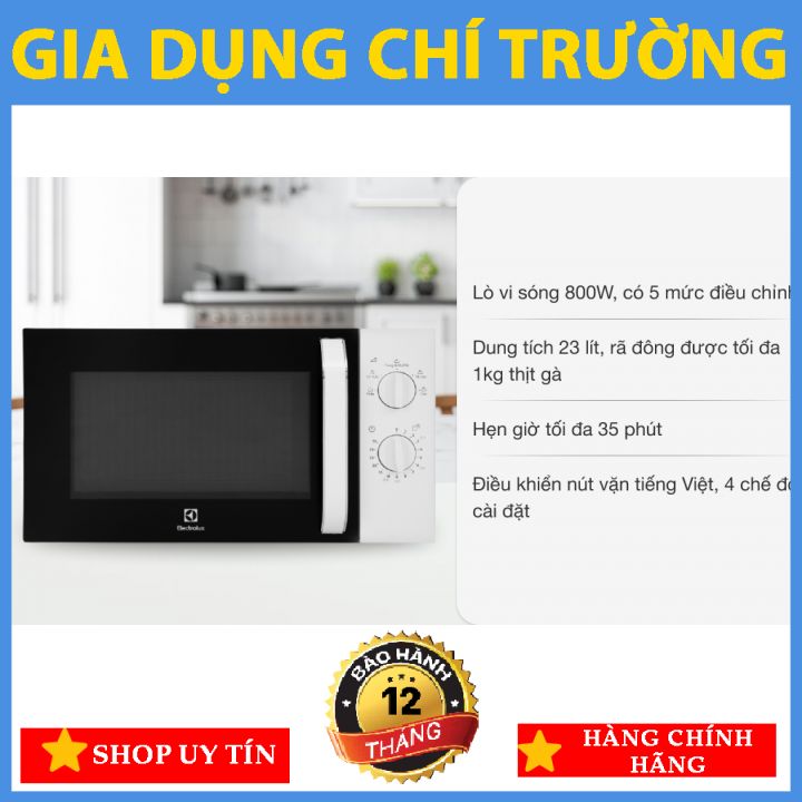 Electrolux emm20k18gw 20 lít