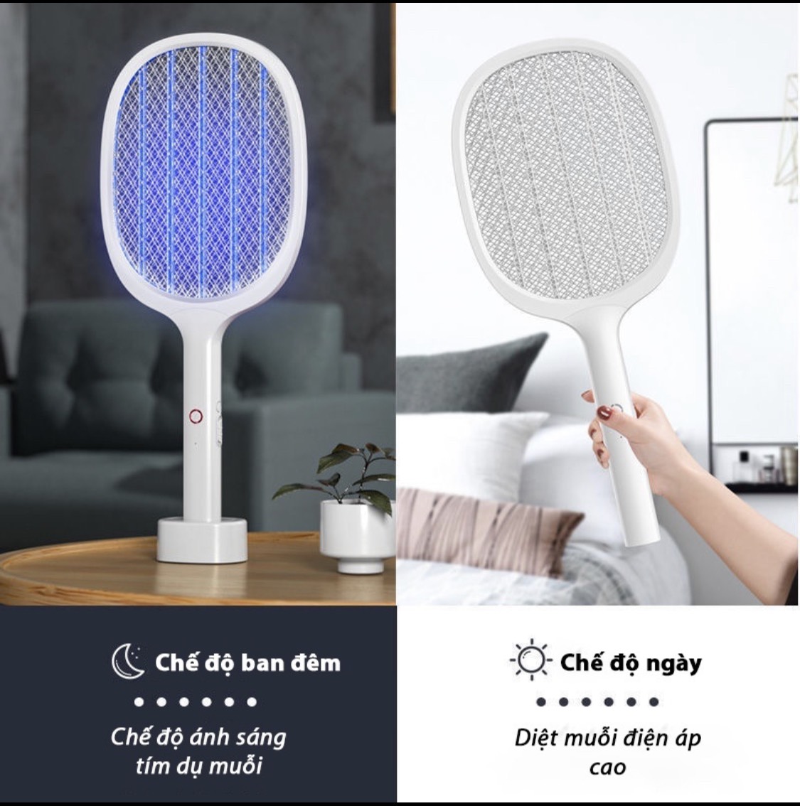 Vợt Muỗi kiêm Đèn Bắt Muỗi 2 trong 1 Weidasi