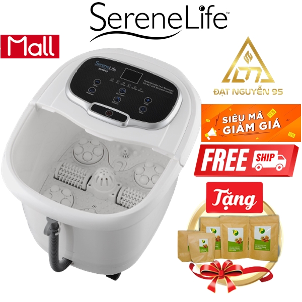 Bồn Ngâm Chân, Bồn ngâm chân massage, massage chân SereneLife SL12 Massage tự động cao cấp  trải nghiệm nhiều chức năng kết hợp cùng thảo dược ngâm chân an toàn và hiệu quả- TẶNG KÈM TÚI THẢO DƯỢC VÀ KHĂN LAU CHÂN