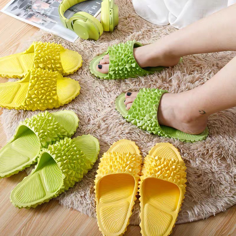 [HCM]Dép Sầu Riêng Dép Quai Ngang Đi Trong Nhà Đi Mưa Cho Mẹ Và Bé Siêu Hot Mùa Hè 2020 - DL001