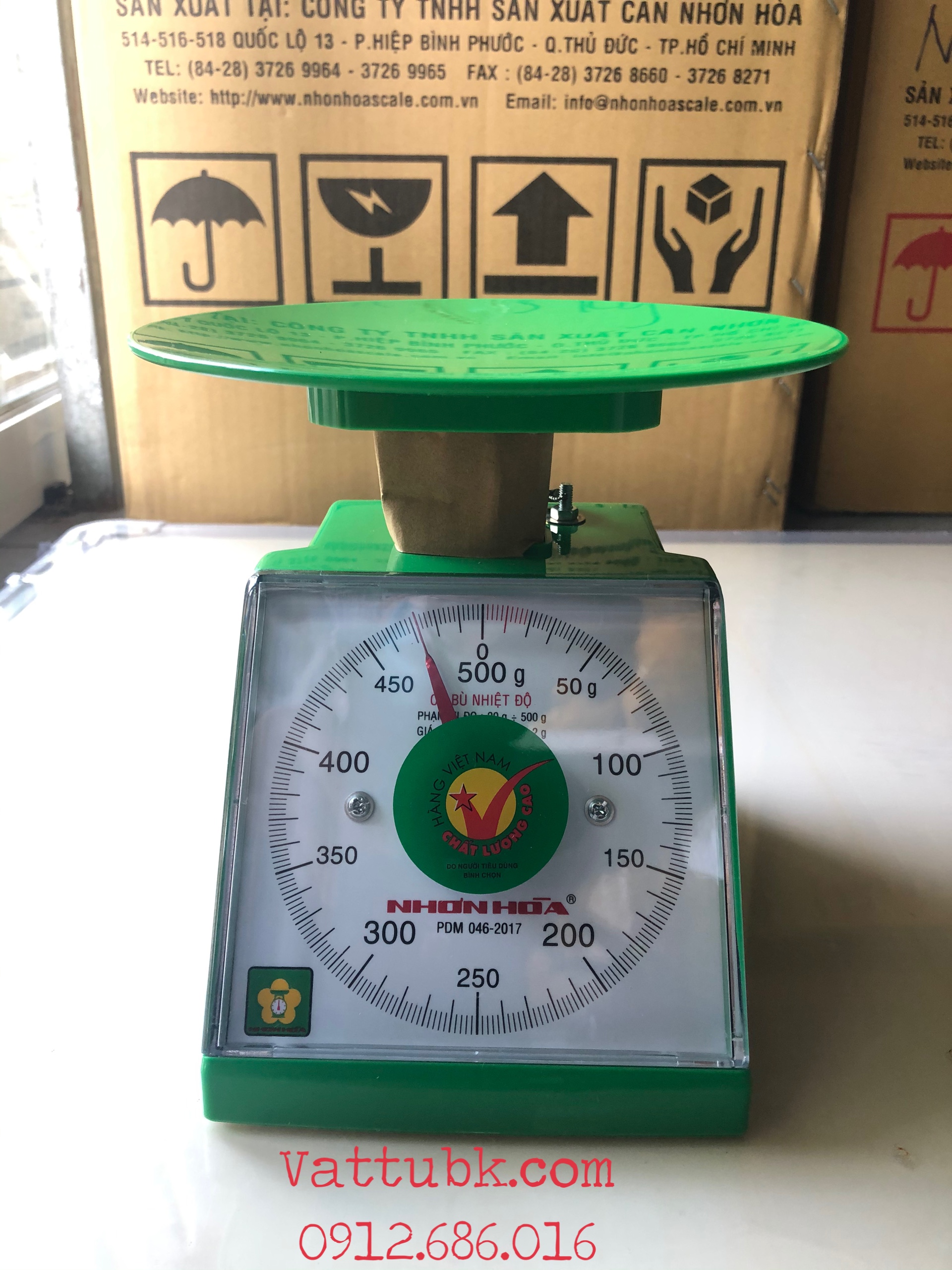 Cân đồng hồ đĩa nhựa 500g